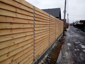 Деревянный забор елочка 150 метров фото в Дрезне